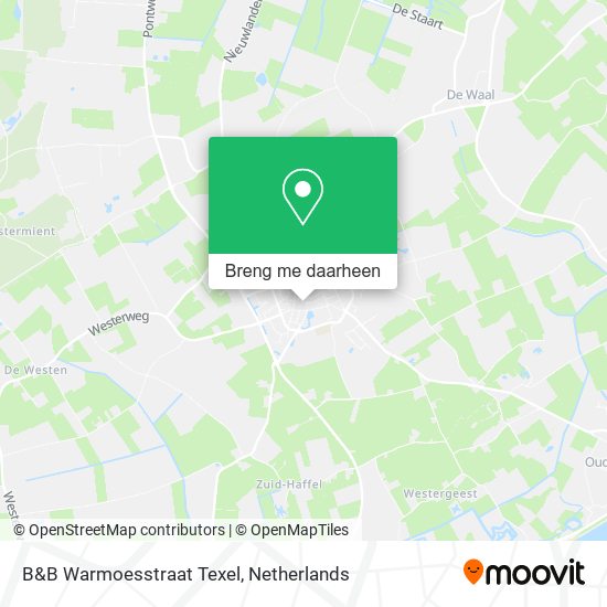 B&B Warmoesstraat Texel kaart