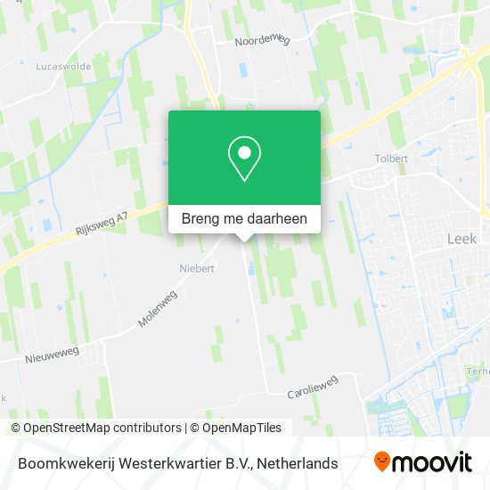 Boomkwekerij Westerkwartier B.V. kaart