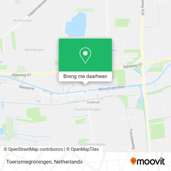 Toerismegroningen kaart