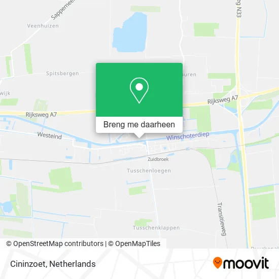 Cininzoet kaart