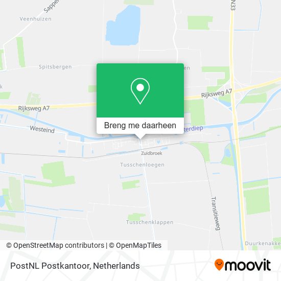 PostNL Postkantoor kaart