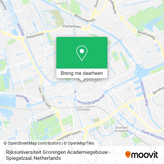 Rijksuniversiteit Groningen Academiegebouw - Spiegelzaal kaart