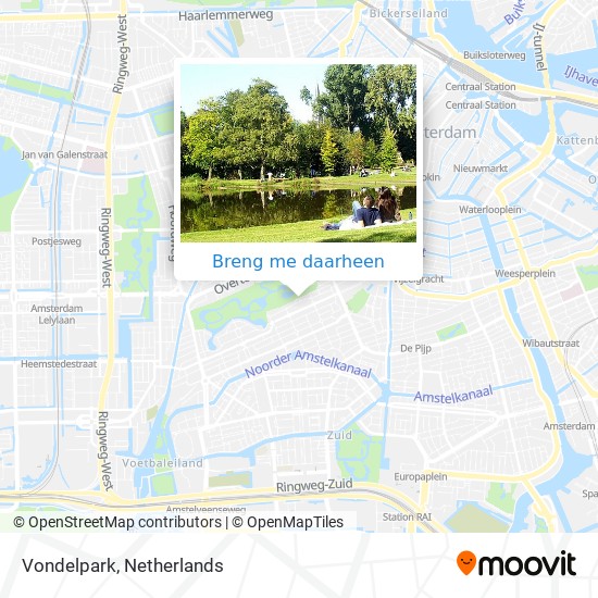 Vondelpark kaart