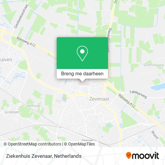 Ziekenhuis Zevenaar kaart