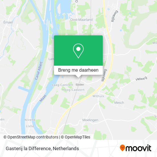 Gasterij la Difference kaart