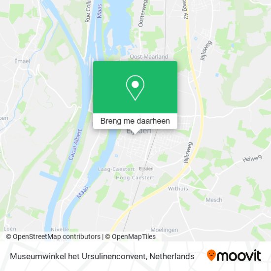 Museumwinkel het Ursulinenconvent kaart