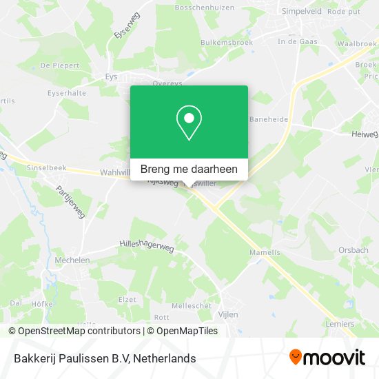 Bakkerij Paulissen B.V kaart