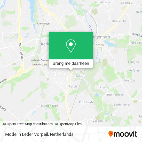 Mode in Leder Vorpeil kaart