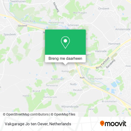 Vakgarage Jo ten Oever kaart