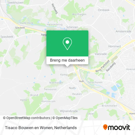 Tisaco Bouwen en Wonen kaart