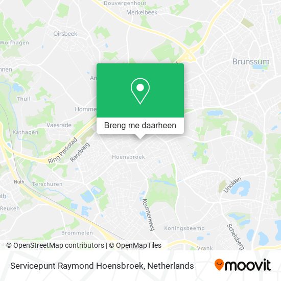 Servicepunt Raymond Hoensbroek kaart