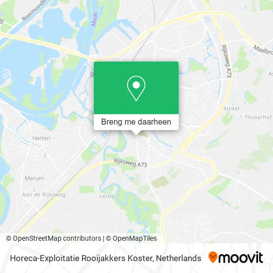 Horeca-Exploitatie Rooijakkers Koster kaart