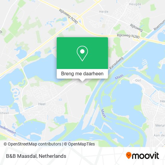 B&B Maasdal kaart