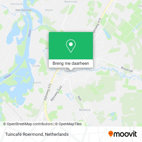 Tuincafé Roermond kaart