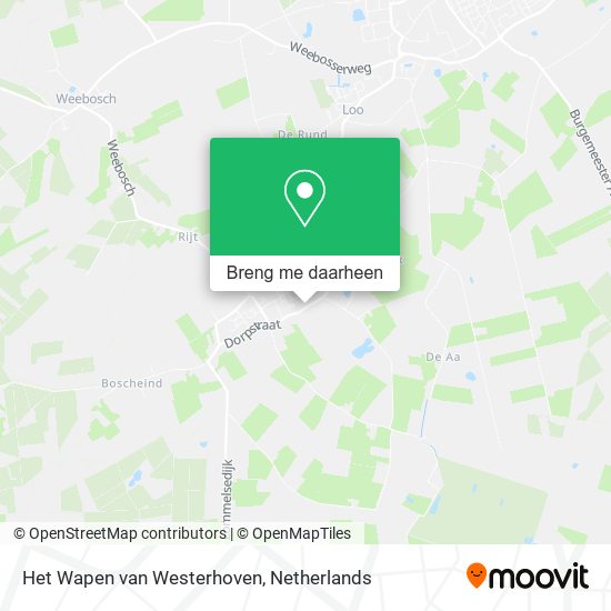 Het Wapen van Westerhoven kaart