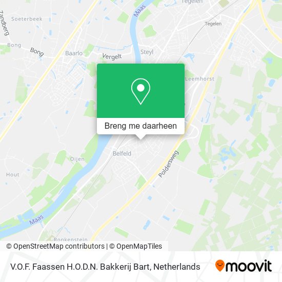 V.O.F. Faassen H.O.D.N. Bakkerij Bart kaart