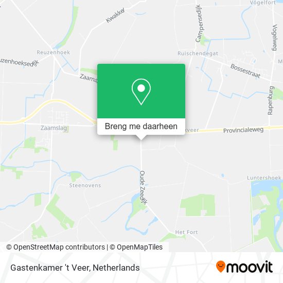 Gastenkamer 't Veer kaart