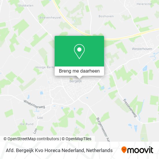 Afd. Bergeijk Kvo Horeca Nederland kaart