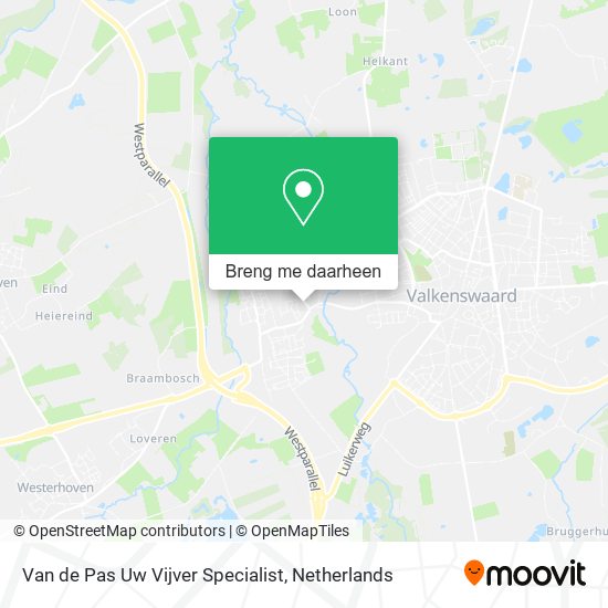 Van de Pas Uw Vijver Specialist kaart