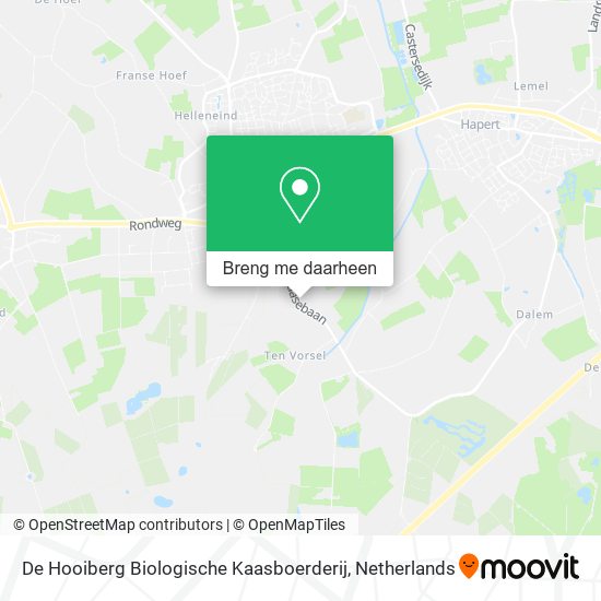 De Hooiberg Biologische Kaasboerderij kaart