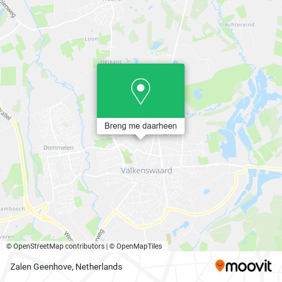 Zalen Geenhove kaart