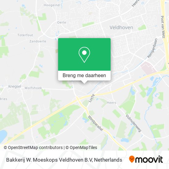 Bakkerij W. Moeskops Veldhoven B.V kaart