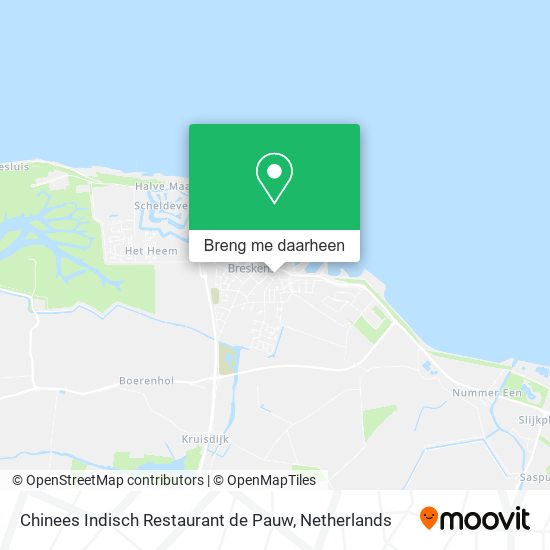 Chinees Indisch Restaurant de Pauw kaart