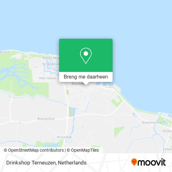 Drinkshop Terneuzen kaart