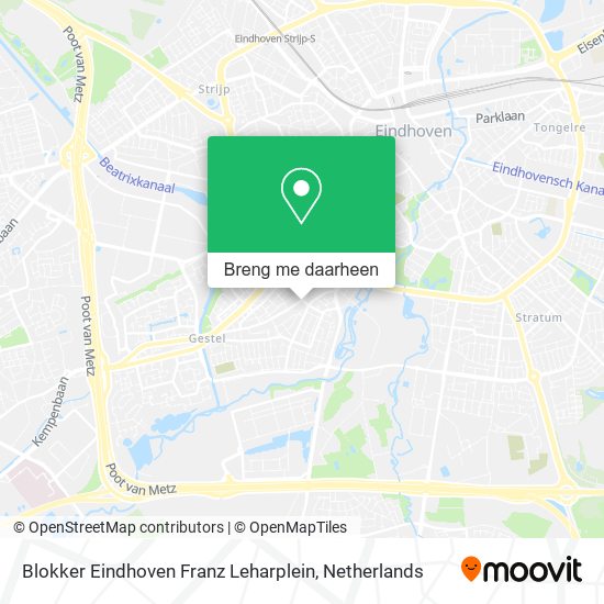 Blokker Eindhoven Franz Leharplein kaart