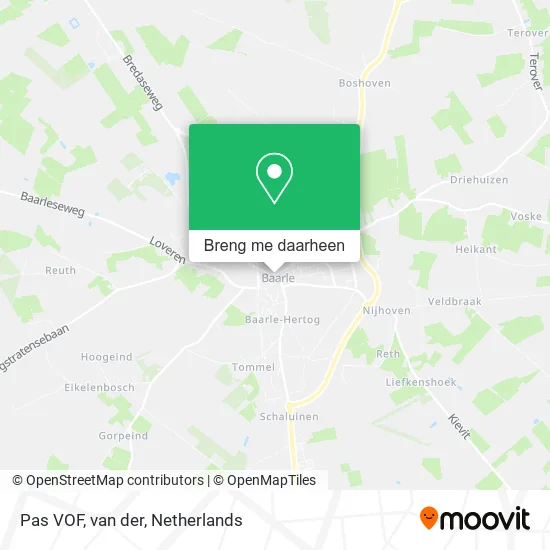 Pas VOF, van der kaart