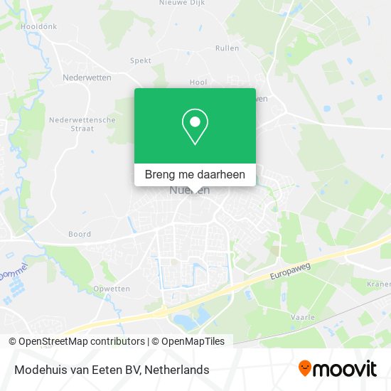 Modehuis van Eeten BV kaart