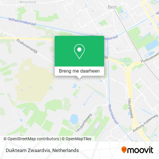 Duikteam Zwaardvis kaart