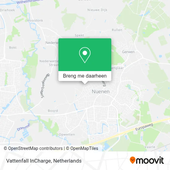 Vattenfall InCharge kaart
