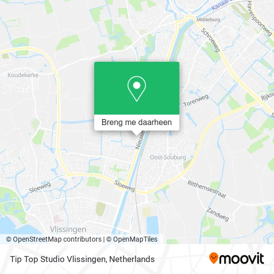 Tip Top Studio Vlissingen kaart