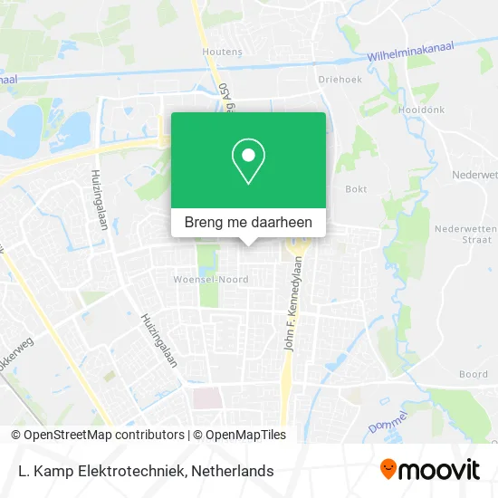 L. Kamp Elektrotechniek kaart