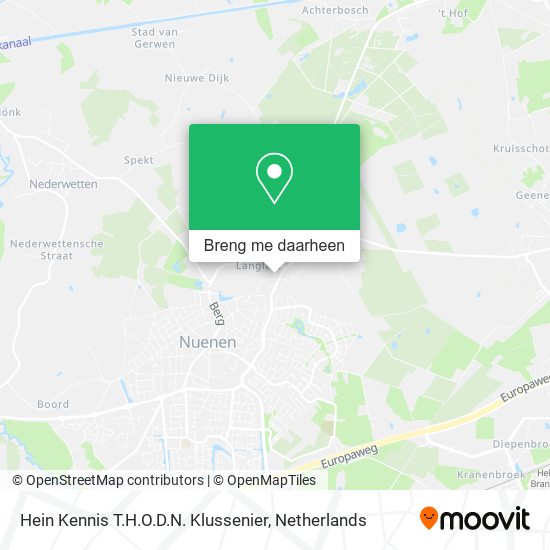 Hein Kennis T.H.O.D.N. Klussenier kaart