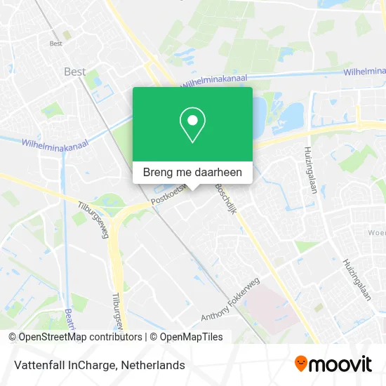 Vattenfall InCharge kaart