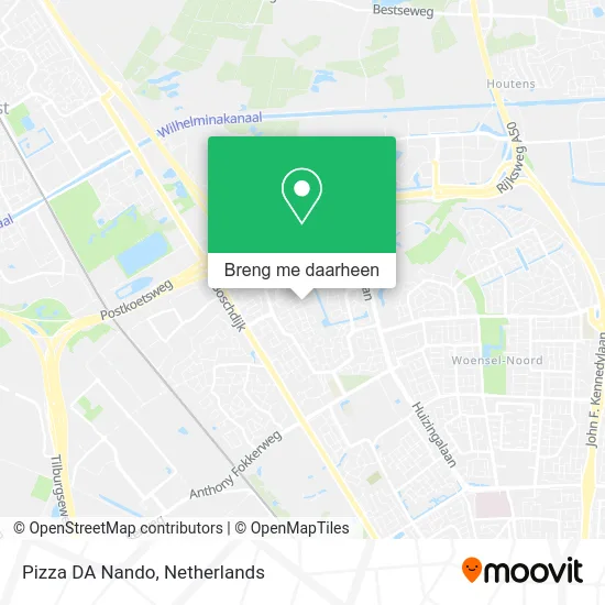 Pizza DA Nando kaart