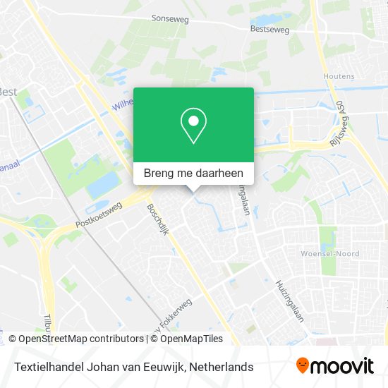 Textielhandel Johan van Eeuwijk kaart