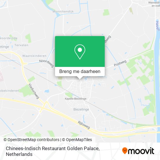 Chinees-Indisch Restaurant Golden Palace kaart