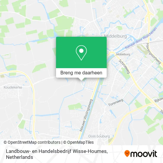 Landbouw- en Handelsbedrijf Wisse-Houmes kaart