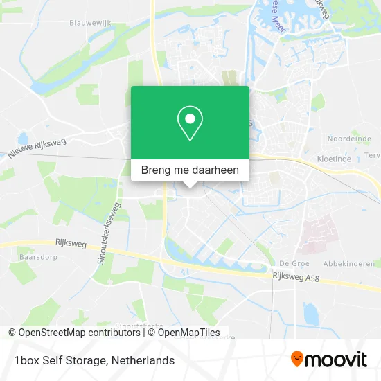 1box Self Storage kaart