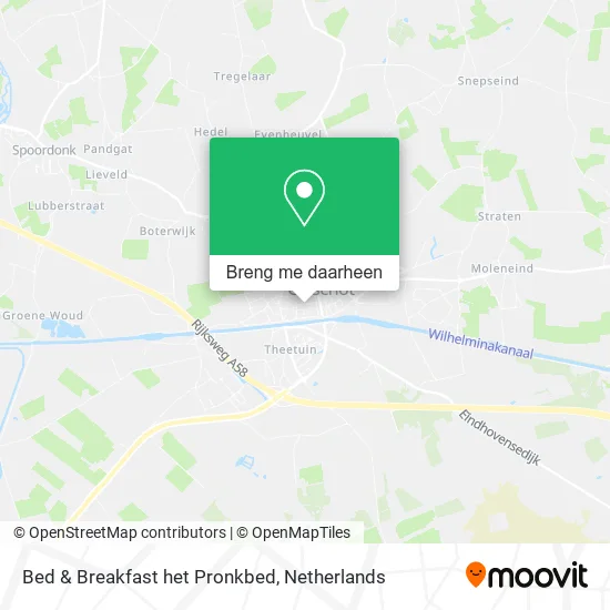 Bed & Breakfast het Pronkbed kaart