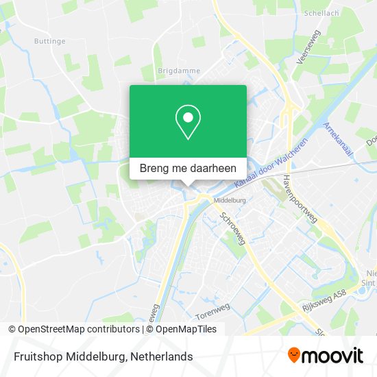 Fruitshop Middelburg kaart