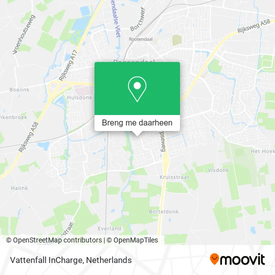 Vattenfall InCharge kaart