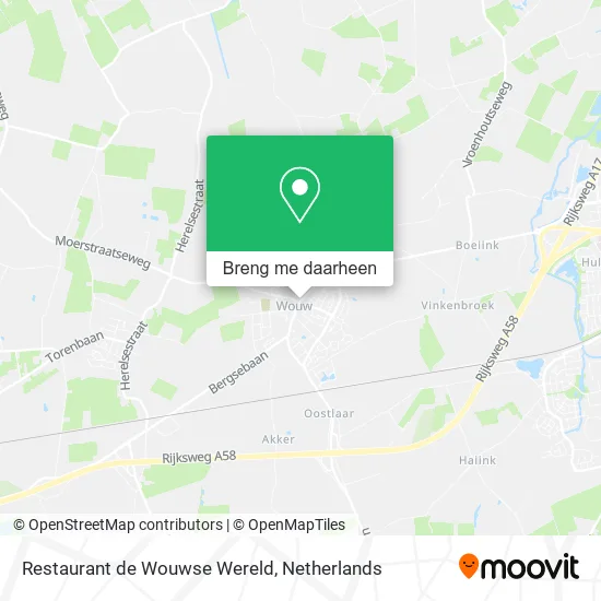 Restaurant de Wouwse Wereld kaart