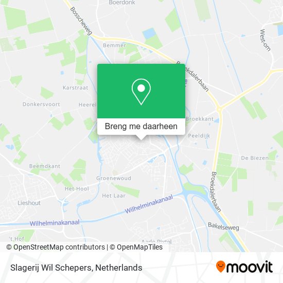 Slagerij Wil Schepers kaart