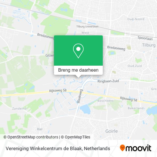 Vereniging Winkelcentrum de Blaak kaart