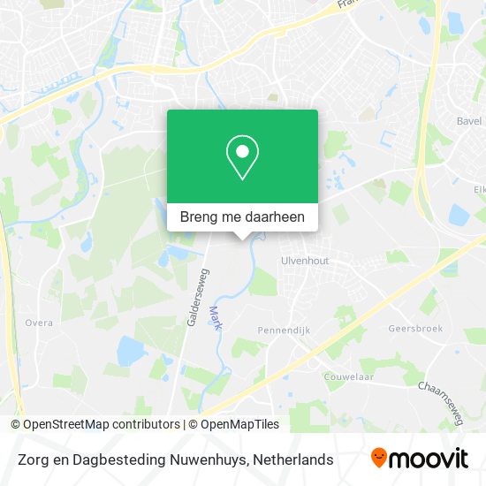 Zorg en Dagbesteding Nuwenhuys kaart