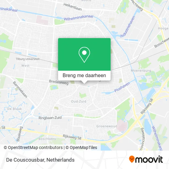 De Couscousbar kaart